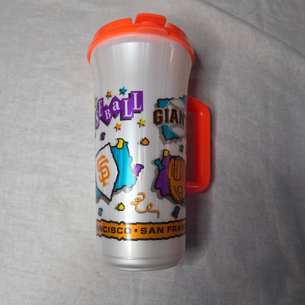 Vintage San Francisco Giants Whirley Travel Mug Pacific Bell Smart Yellow Pages